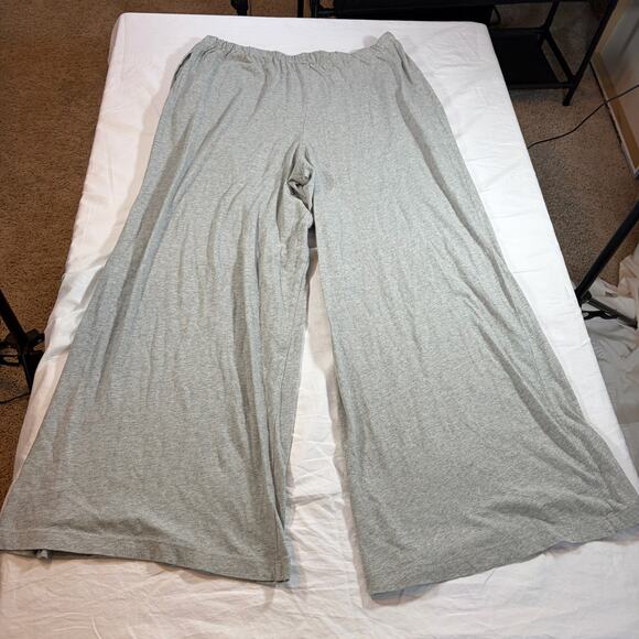 Anthropologie womens button front wide leg grey lounge pants. Size L - Picture 6 of 6